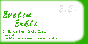 evelin erkli business card